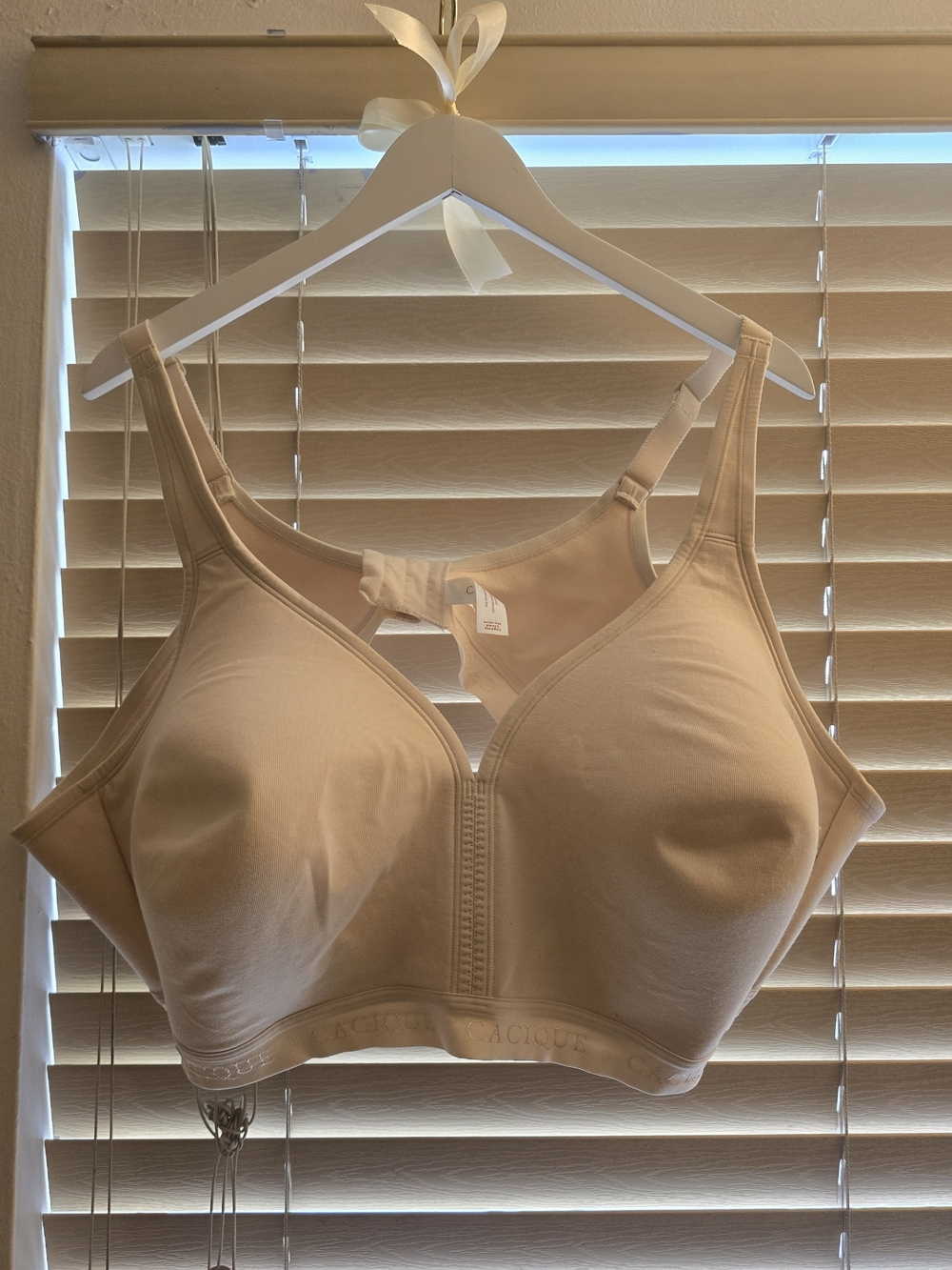 Cacique Cotton Lightly Lined No-Wire Bra Nude